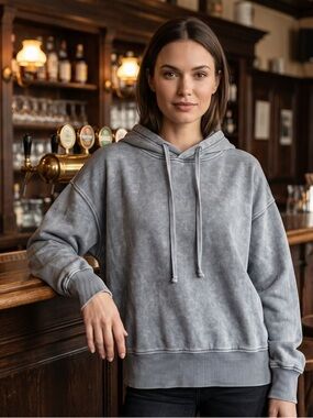 Zenana Stone Washed Cozy Chic Hoodie